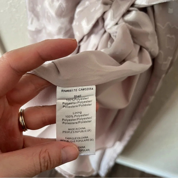 ANTHROPOLOGIE BHLDN Hutch Alden Wrap Maxi Dress Gown in Dove Grey S - Picture 13 of 13